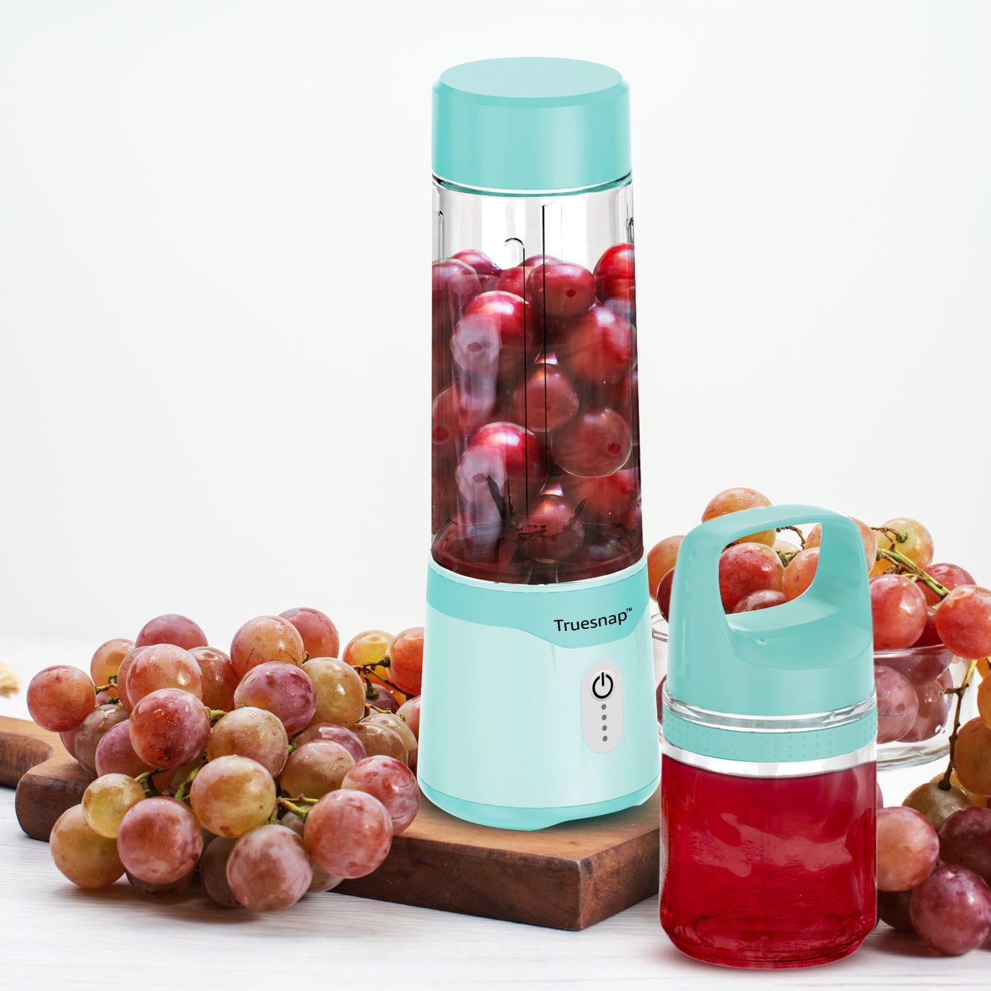 Truesnap BOLT Portable Blender – 230W High-Speed Smoothie Maker with Extra 350ml Carry Bottle | USB-C Rechargeable, Leakproof, BPA-Free