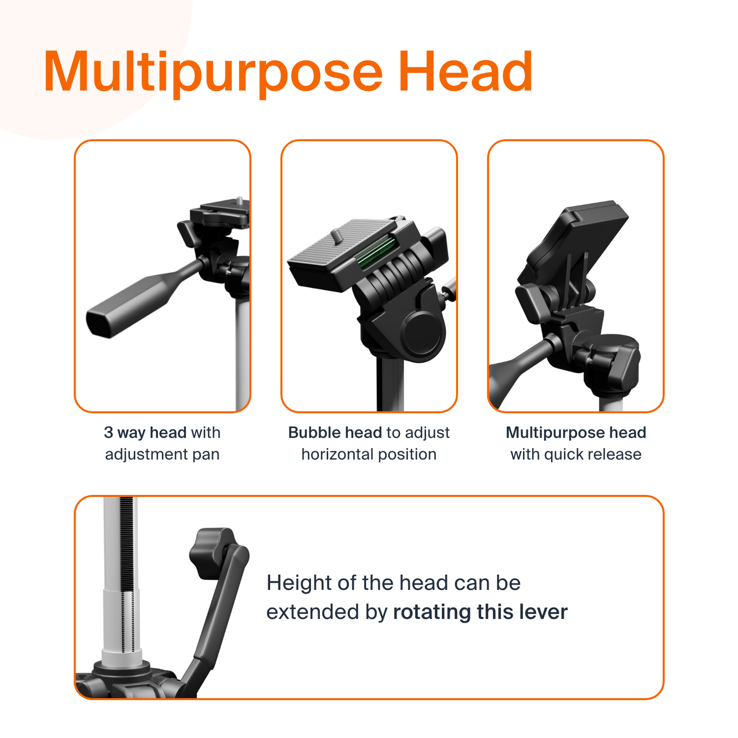 Truesnap 50 inch Tripod 48-145cm