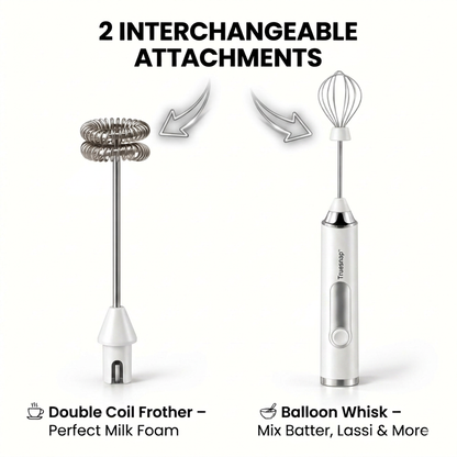 Mini Electric USB Rechargeable Handheld Milk Frother & Egg Beater