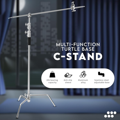 9.5 Ft Heavy Duty C-Stand | Boom Arm | Photo & Video Lighting