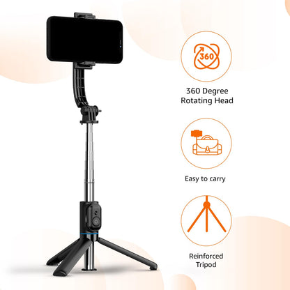 Selfie Stick with Detachable mobile holder