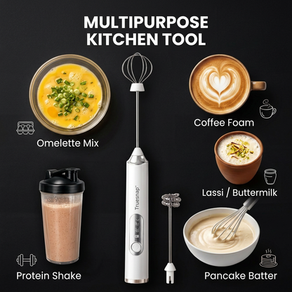 Mini Electric USB Rechargeable Handheld Milk Frother & Egg Beater