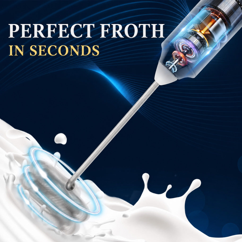 Mini Electric USB Rechargeable Handheld Milk Frother & Egg Beater