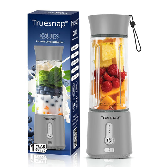 Truesnap Quix Portable Blender – 230W High-Speed Smoothie Maker | USB-C Rechargeable, Leakproof, BPA-Free