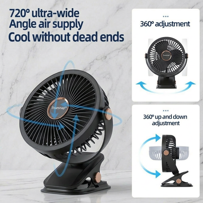USB Rechargeable Clip Fan